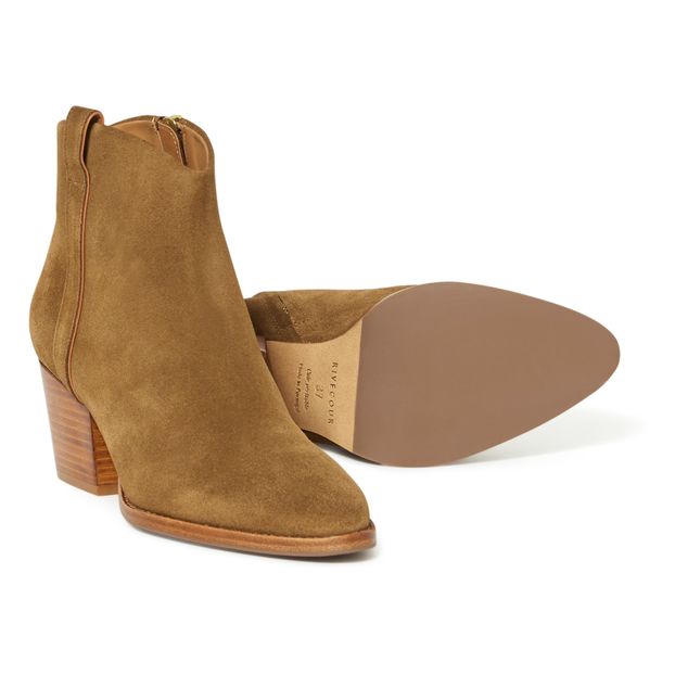 Botines de piel y terciopelo n° 704-product
