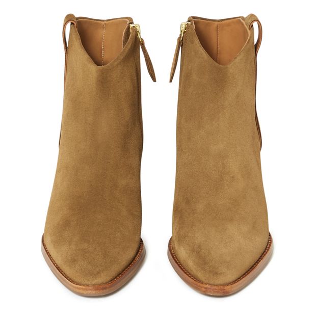 Botines de piel y terciopelo n° 704-product