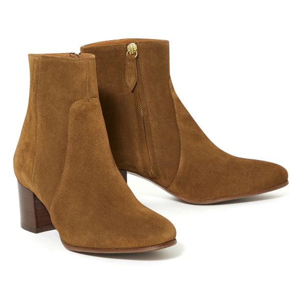 Botines de piel y terciopelo n°298-product