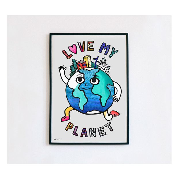 Poster géant à colorier - Love My Planet-product