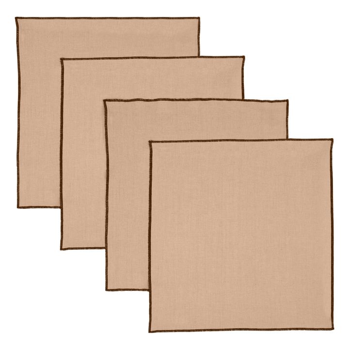 Servilletas de lino lavado - Set de 4 | Rosa Viejo- Imagen del producto n°2