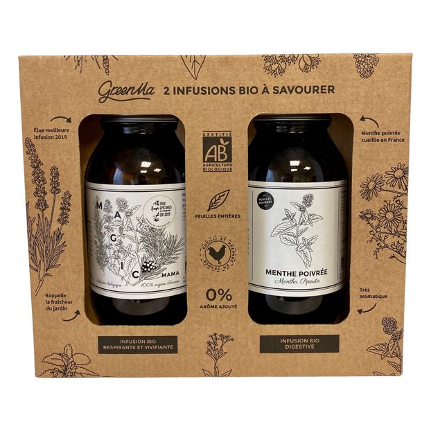 Coffret 2 infusions - Magic Mama + Menthe poivrée - 60 g-product