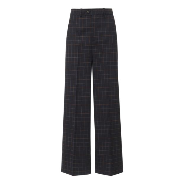 Pantalon Patron Check Laine Mélangée-product