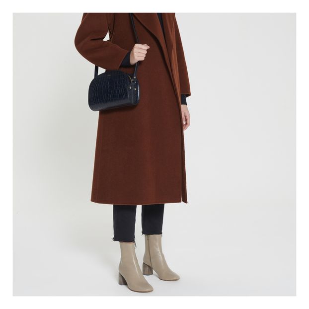 Sac Demi Lune Cuir Embossé Croco-product