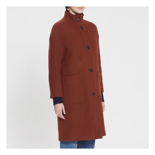 Cappotto in lana, con collo rialzato-product