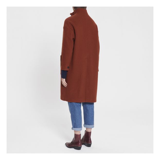 Cappotto in lana, con collo rialzato-product