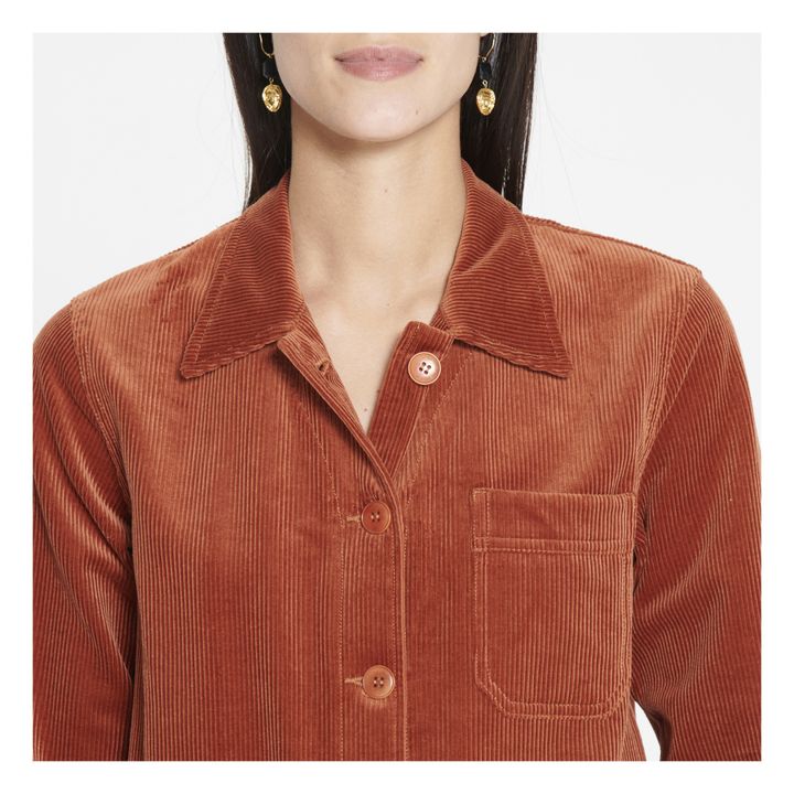 Veste Valentine Velours Côtelé | Rouille- Image produit n°2