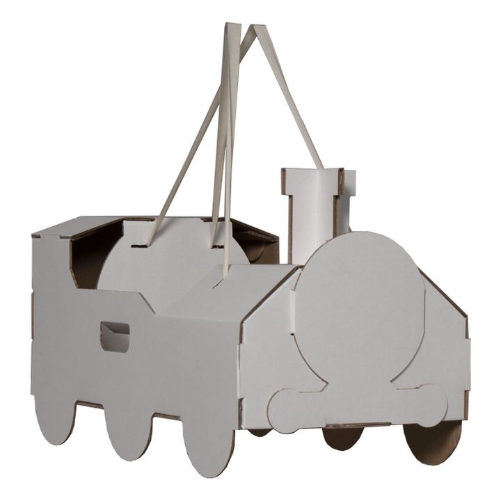 Tren para colorear de cartón Blanco- Imagen del producto n°2