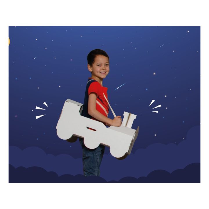 Cardboard Colour-in Train | White- Product image n°1