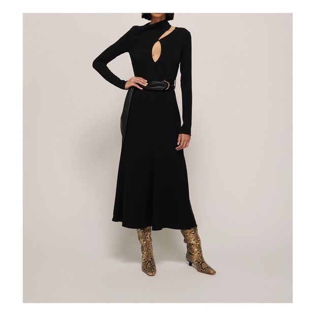 Robe Clément Georgette Stretch à Découpes-product