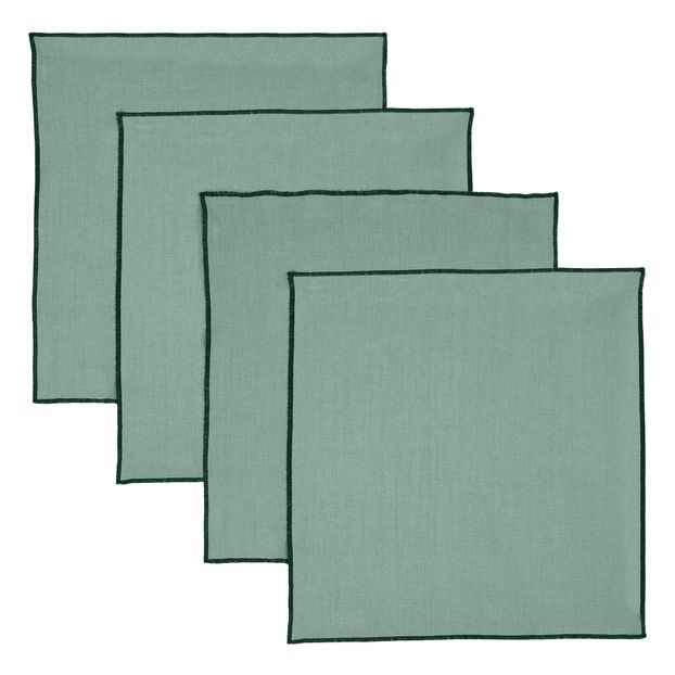 Serviette de table en Lin lavé-surfilée - Set de 4-product