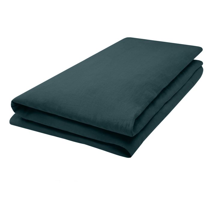 Washed linen duvet cover | Faded Blue- Product image n°1