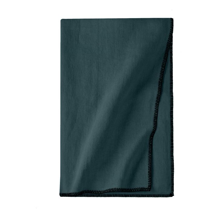 Mantel de Lino lavado y perfilado | Azul apagado- Imagen del producto n°0