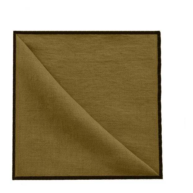 Serviette de table en lin lavé-surfilée - Set de 4-product