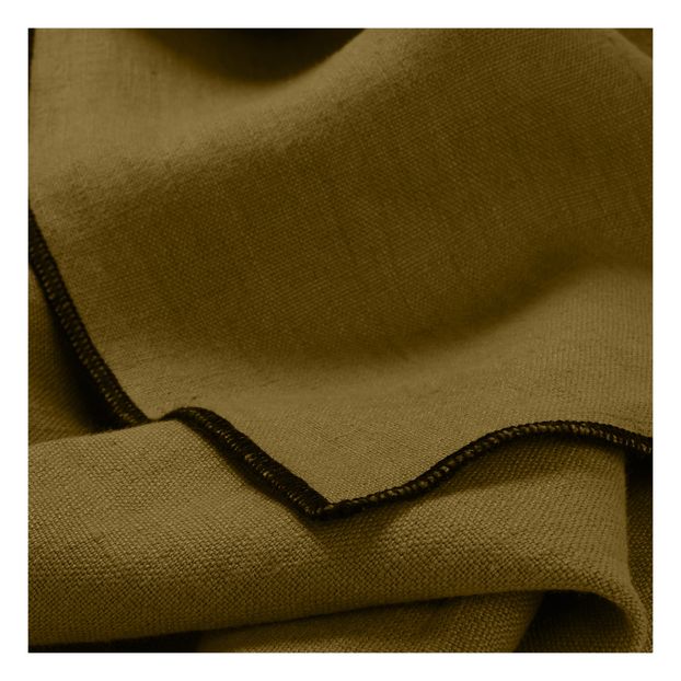 Serviette de table en lin lavé-surfilée - Set de 4-product