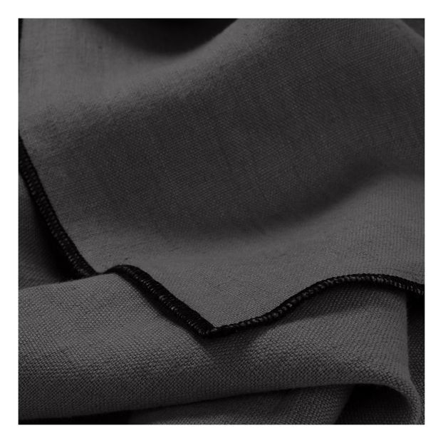 Set of 4 oversewn washed linen napkins-product