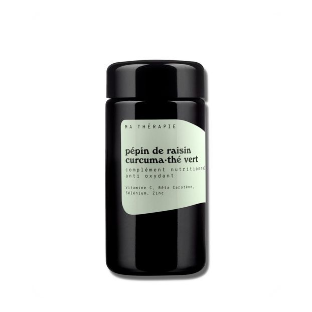 Suplemento nutricional antioxidante de Té verde Cúrcuma Semilla de Uva - 90 cápsulas-product