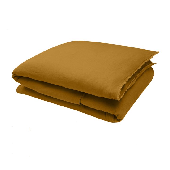 Wahsed Linen Quilt Cover | Camel- Product image n°0