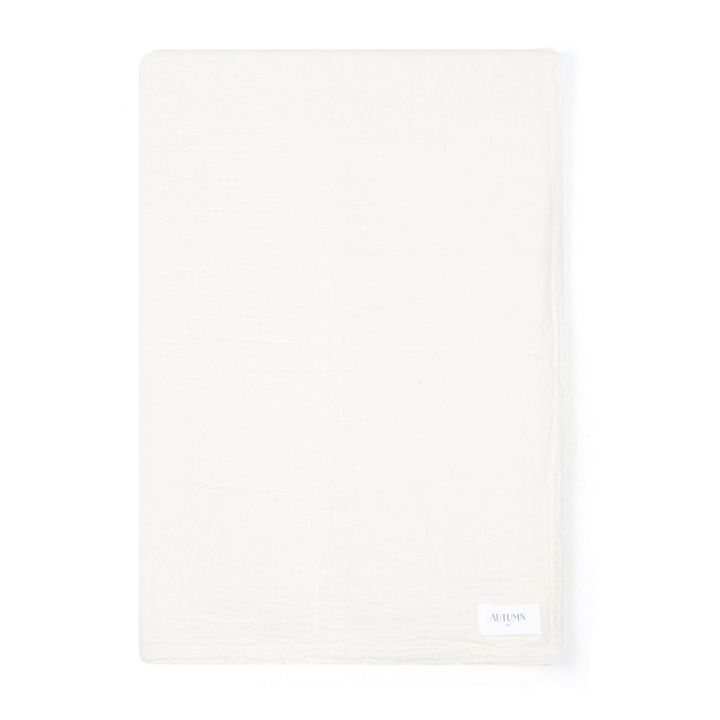 Tovaglia Punto in jacquard di cotone bio | Bianco latte- Immagine del prodotto n°0