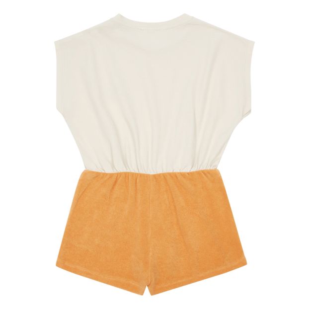 Bi-material Organic Cotton Playsuit-product