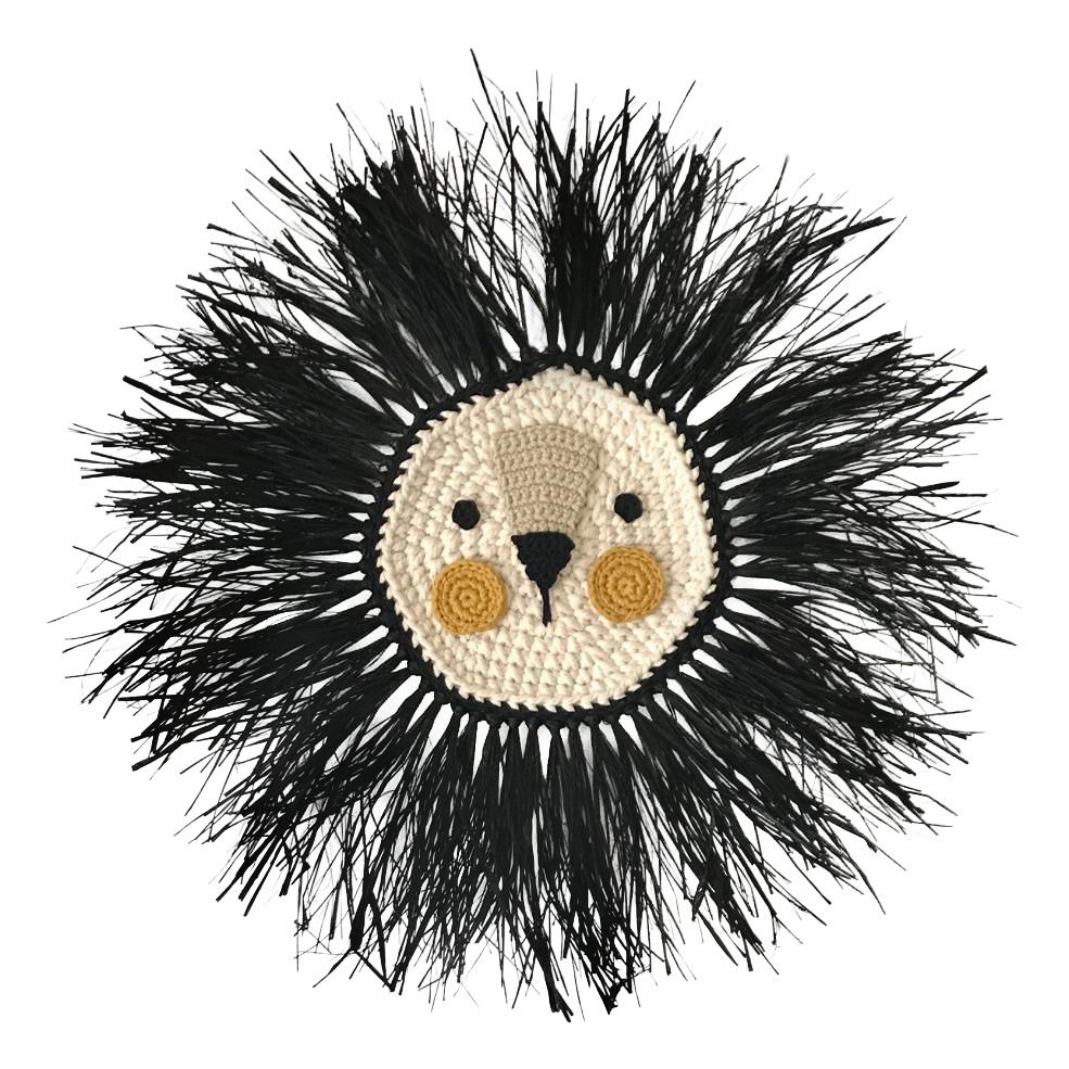 Raffia Lion Head Black- Product image n°0