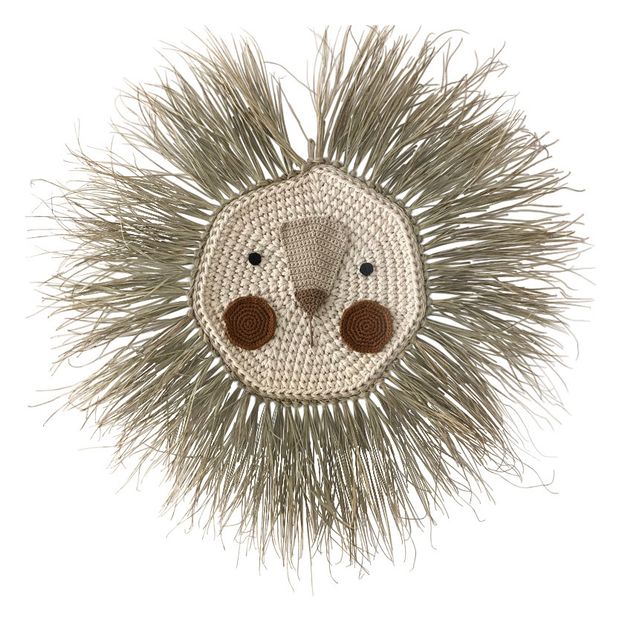 Raffia Hanging Lion Decoration-product