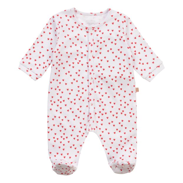 Pyjama à Pieds Coton Bio Cœurs-product