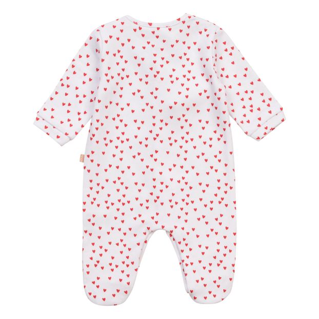 Pyjama à Pieds Coton Bio Cœurs-product