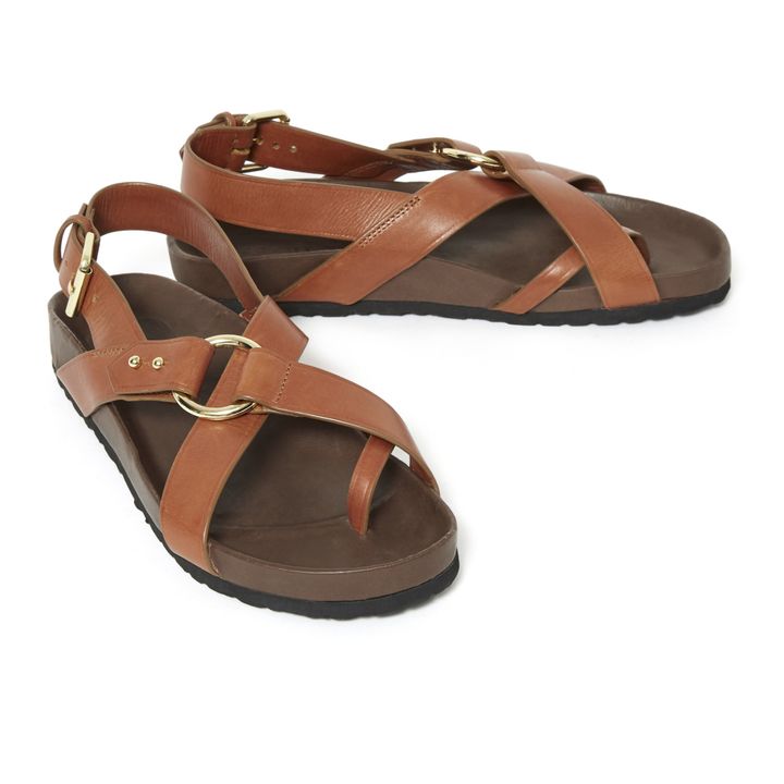 Sandali in pelle Mexico | Cognac- Immagine del prodotto n°4
