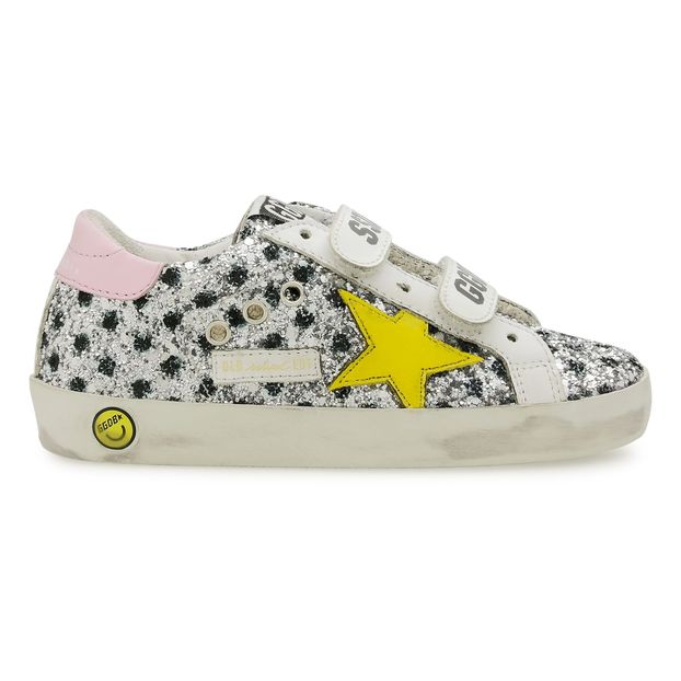 Zapatillas Old School Cuero Glitter Lunares-product