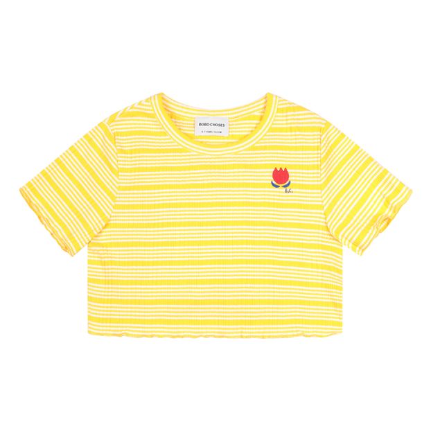 T-Shirt Cropped Coton Bio Rayé-product