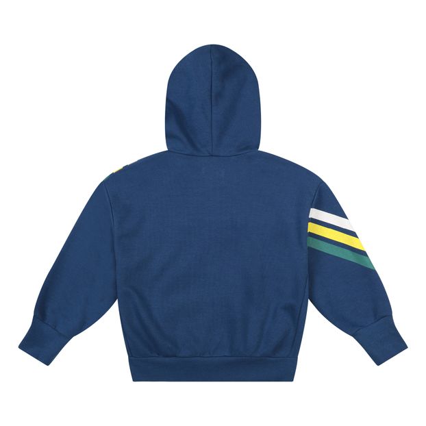 Sweat Zippé Capuche Coton Bio Rayures-product