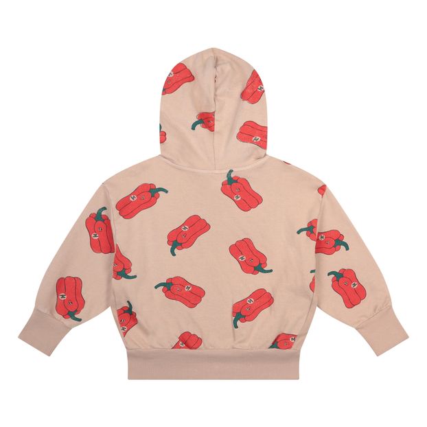 Sweat Zippé Capuche Coton Bio Poivrons-product