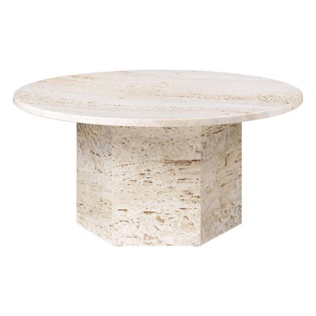Table basse Epic en travertin D80 cm-product