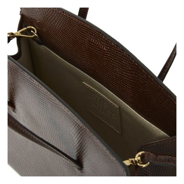 Lizard Embossed Leather Minimal Bag -product