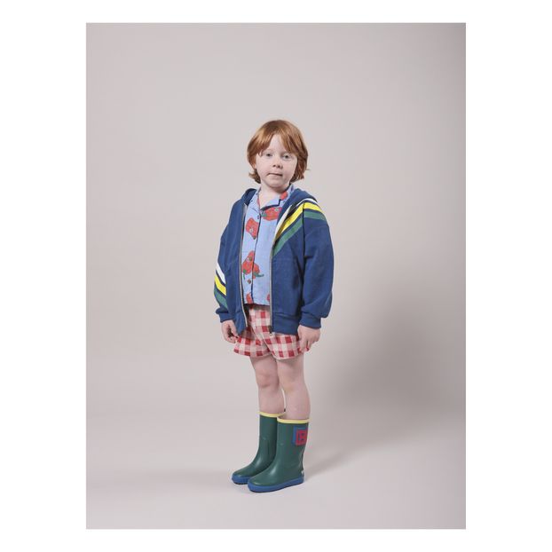 Sweat Zippé Capuche Coton Bio Rayures-product
