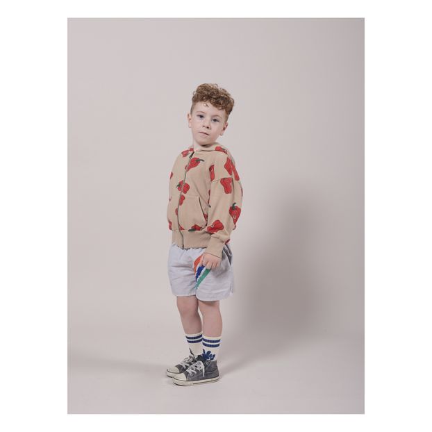 Sweat Zippé Capuche Coton Bio Poivrons-product