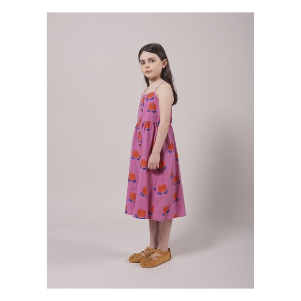 Long Buttoned Organic Cotton Tulip Dress -product