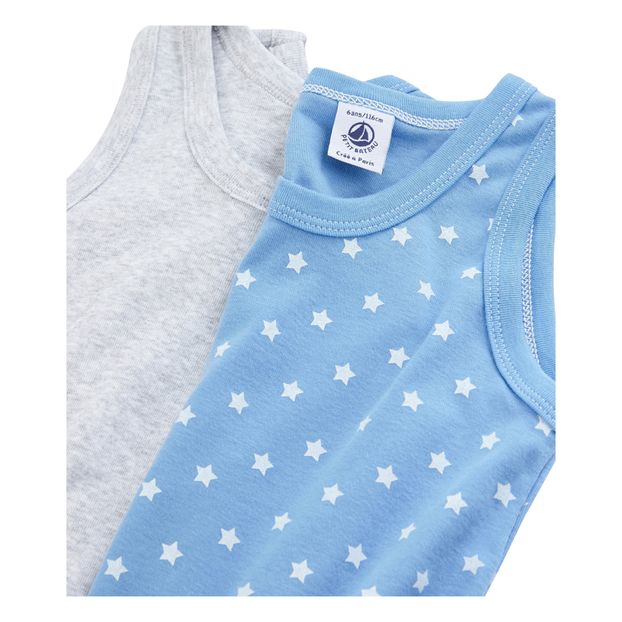 Set of 2 Organic Cotton Little Star Tank Tops -product