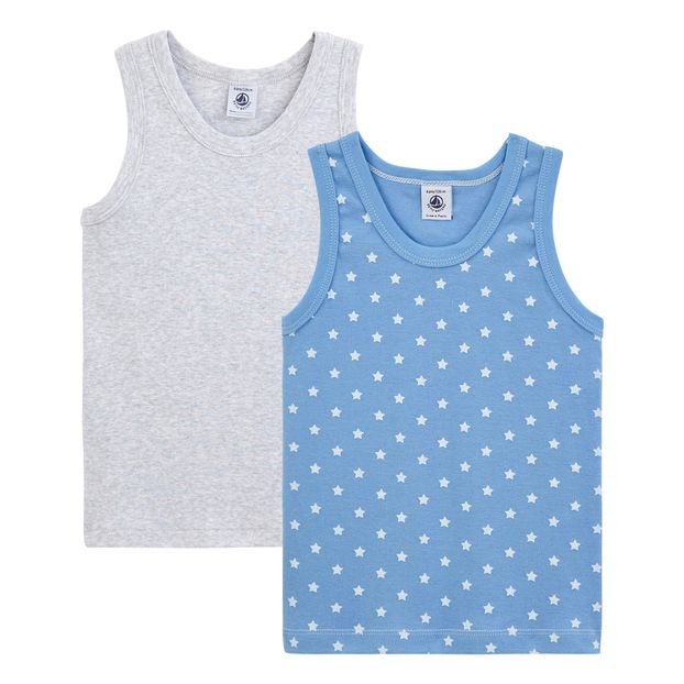 Set of 2 Organic Cotton Little Star Tank Tops -product