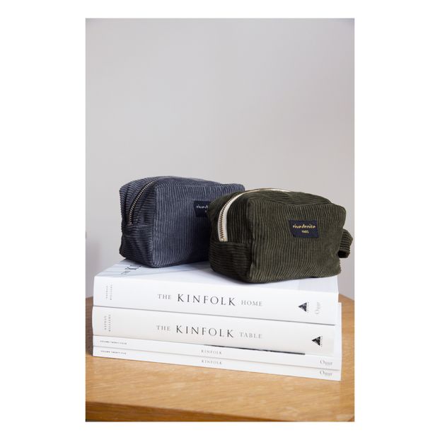 Trousse make-up Tournelles en velours recyclé-product