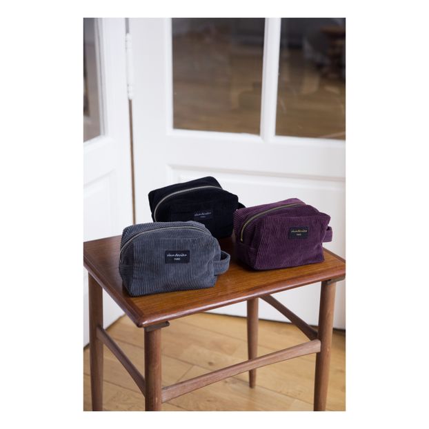 Trousse make-up Tournelles en velours recyclé-product