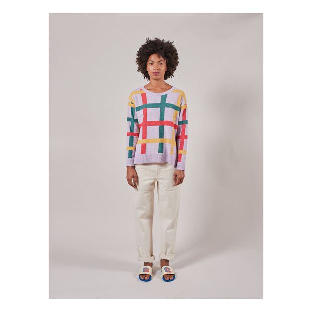 Maglione Multicolour Printed Check - Collezione Donna --product