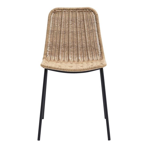 Chaise Hapur en osier, piètement métal-product
