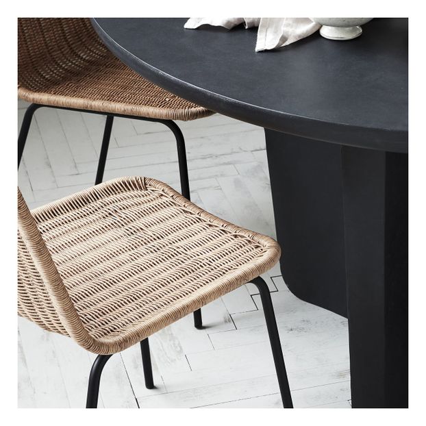Chaise Hapur en osier, piètement métal-product