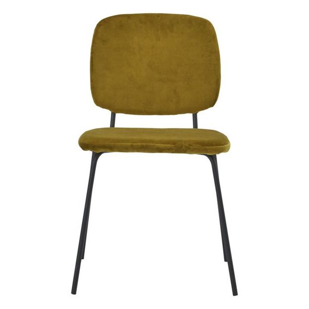 Chaise Lao en velours, piètement en métal-product