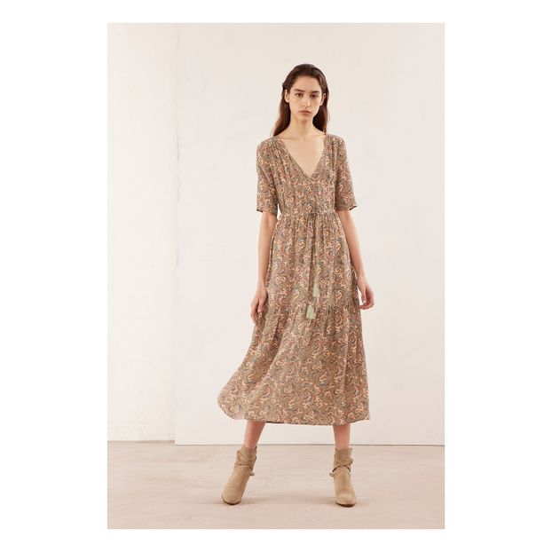Robe Rafaelle Imprimé Cachemire Soie-product