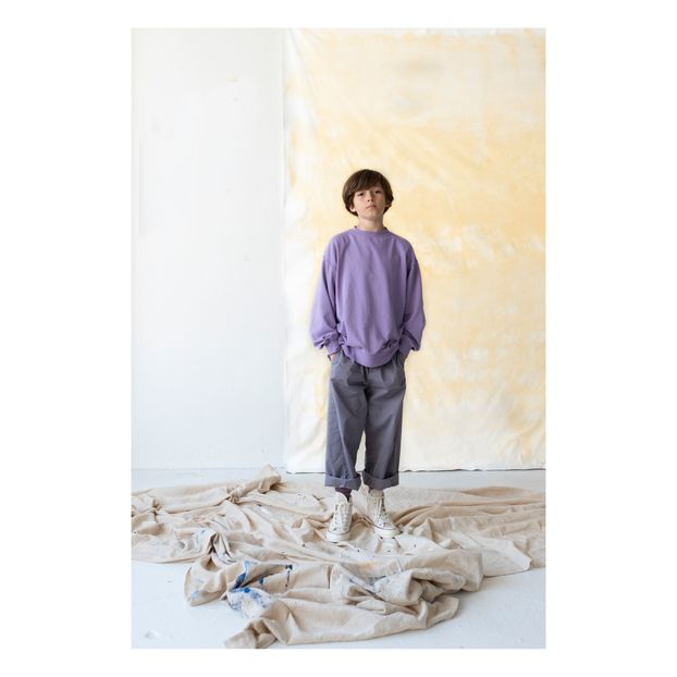 Oversized Plain Organic Cotton Sweatshirt -product