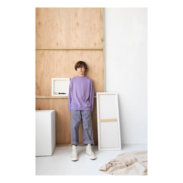 Oversized Plain Organic Cotton Sweatshirt -product
