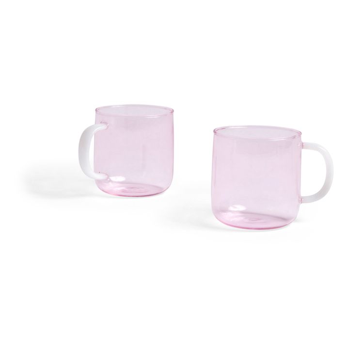 Coppe in borosilicato 200 ml- Set da 2 | Rosa- Immagine del prodotto n°0
